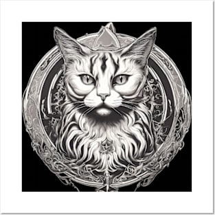 symbolism cat art emblem Posters and Art